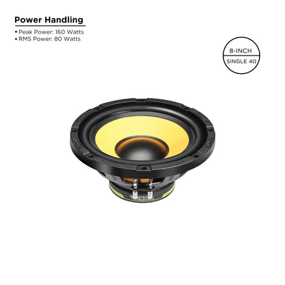Recoil LW8S4 8" Single 4-Ohm Subwoofer Peak 160W