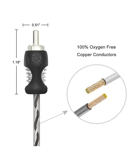 Recoil RCI617 ECHO SERIES RCA interconnect cable 6-CHANNEL 17ft (5M)