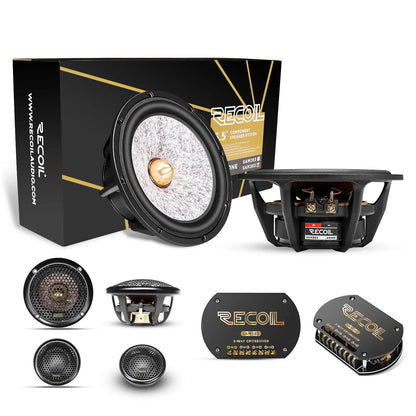 Recoil SAM365 L-1 Series 6.5" 3-Way Component Speakers