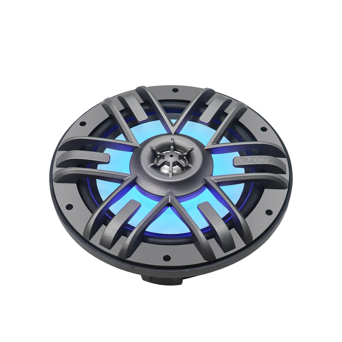 Recoil M1-65 6.5" 2-Way Marine Boat & UTV/ATV Coaxial Speakers - White/Grey Grilles - LED backlit