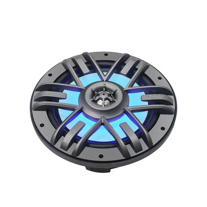Recoil M1-65 6.5" 2-Way Marine Boat & UTV/ATV Coaxial Speakers - White/Grey Grilles - LED backlit