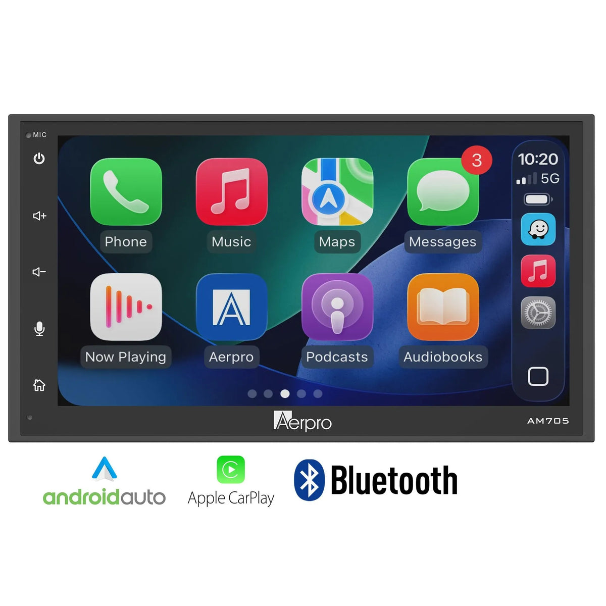 Aerpro AM705 6.8" Multimedia Receiver with Wireless and Wired Apple CarPlay & Android Auto