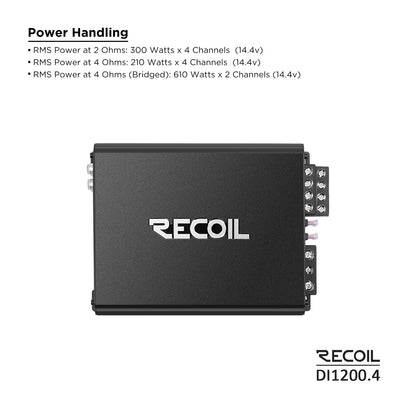 Recoil DI1200.4 – 4 Channel Class-D Car Amplifier
