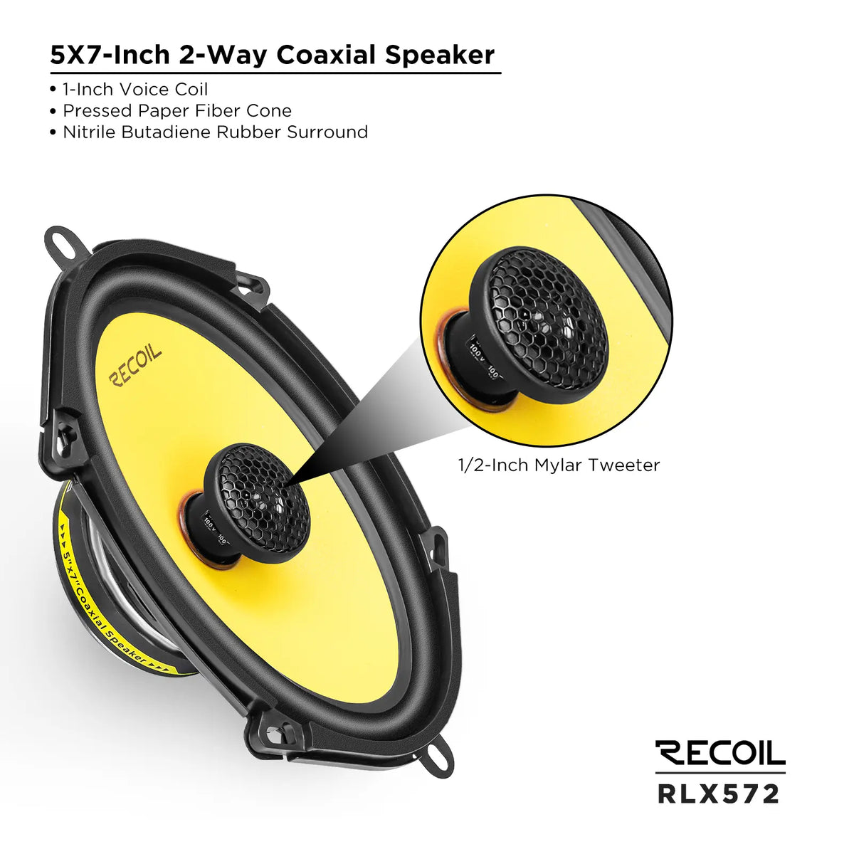 Recoil RLX572 Level-3 Series 2-Way 5X7" Coaxial Speaker