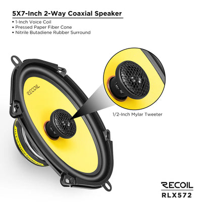 Recoil RLX572 Level-3 Series 2-Way 5X7" Coaxial Speaker