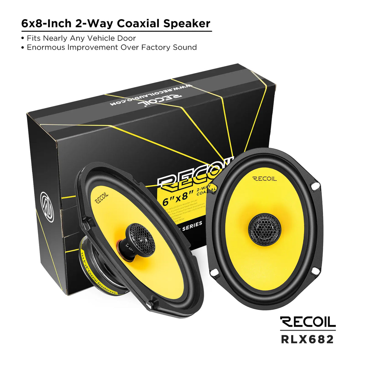 Recoil RLX682 Level-3 Series 2-Way 6X8" Coaxial Speaker