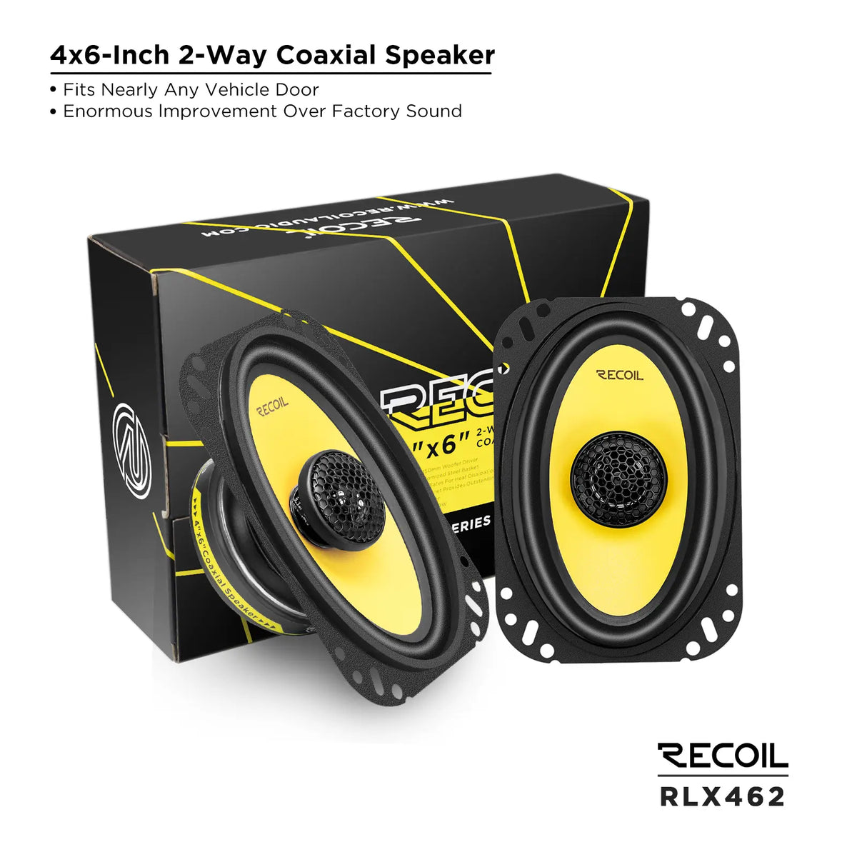Recoil RLX462 Level-3 Series 2-Way 4X6" Coaxial Speaker