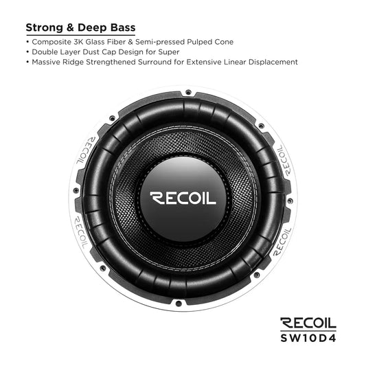 Recoil SW10D4 Echo Max 10" Dual 4-Ohm Subwoofer