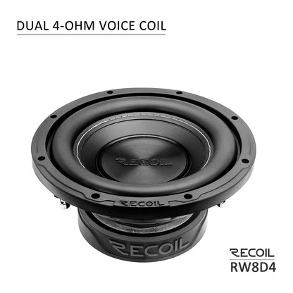 Recoil RW8D4 Echo series 8" Dual 4-ohm Subwoofer 400W