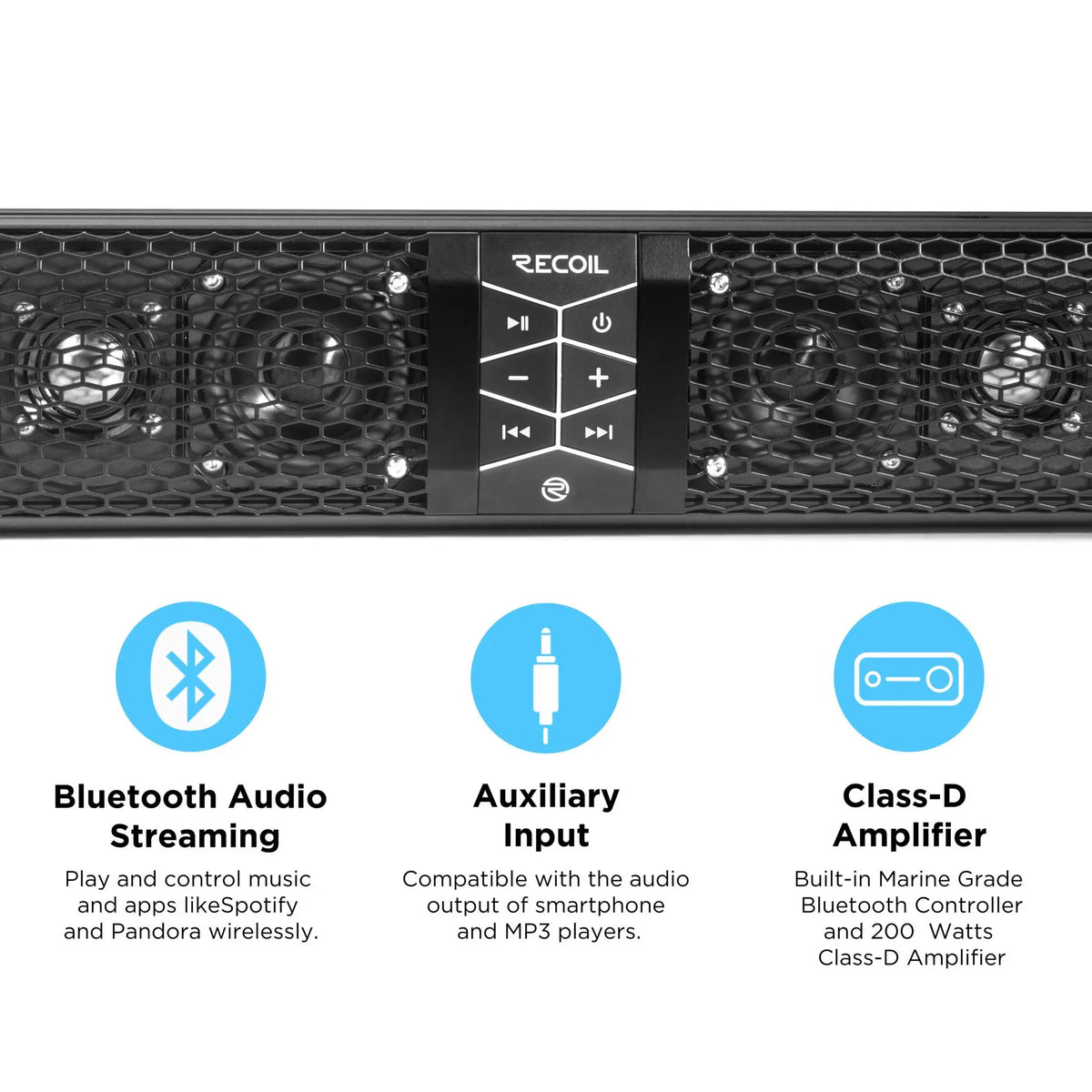 Recoil PSB6-AS Sound Bar & Subwoofer Audio Kit