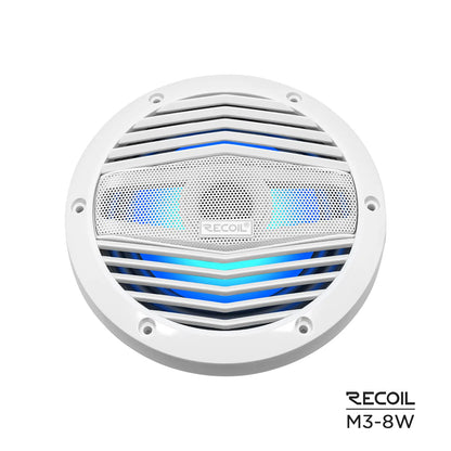 Recoil M3-8W 8" Marine Speakers RMS Power 80W