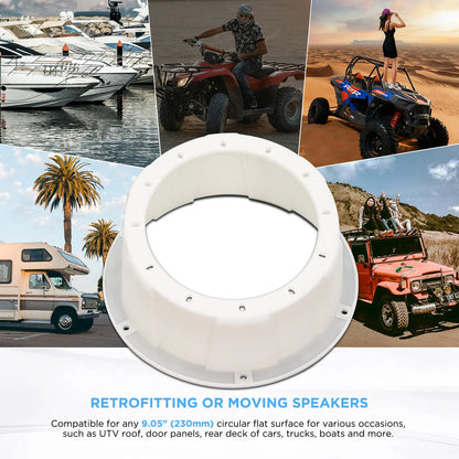 Recoil USP65-W SPEAKER PODS Fits 6.5” speakers - White (Pair)