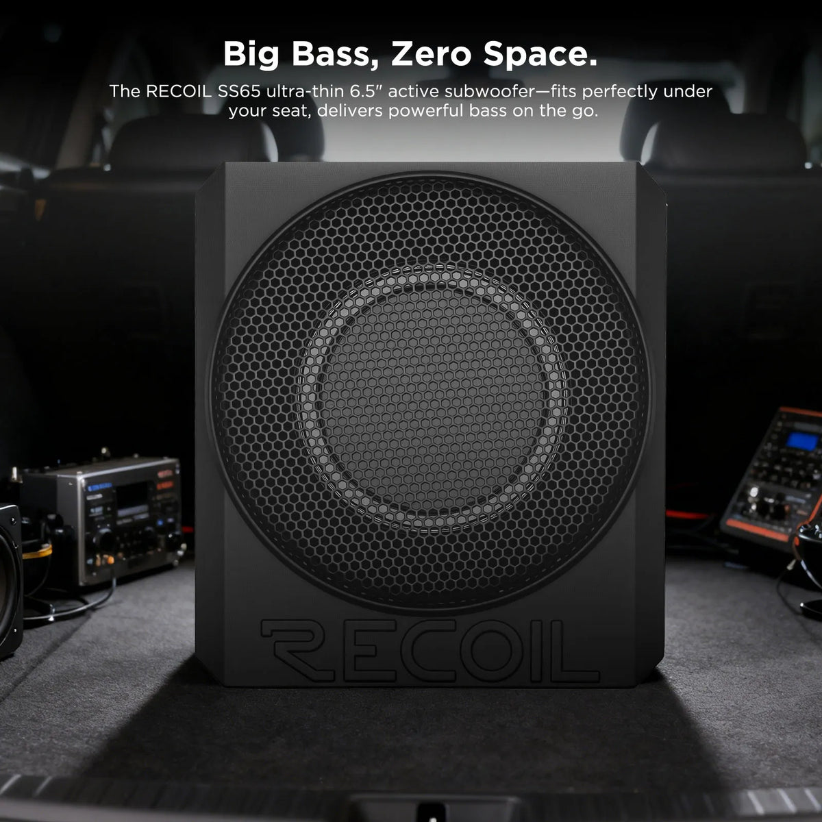 Recoil SS65 Ultra-Thin 6.5″ Active Under-Seat Car Subwoofer