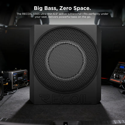 Recoil SS65 Ultra-Thin 6.5″ Active Under-Seat Car Subwoofer