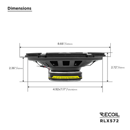 Recoil RLX572 Level-3 Series 2-Way 5X7" Coaxial Speaker