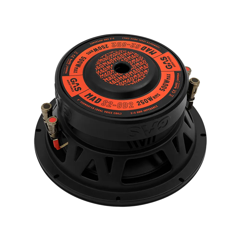GAS MAD S2-8D2 Subwoofer 8" 2x2 Ohm