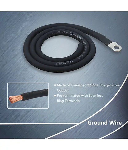 Recoil PCK4 Premium 4AWG OFC Complete Wiring Kit