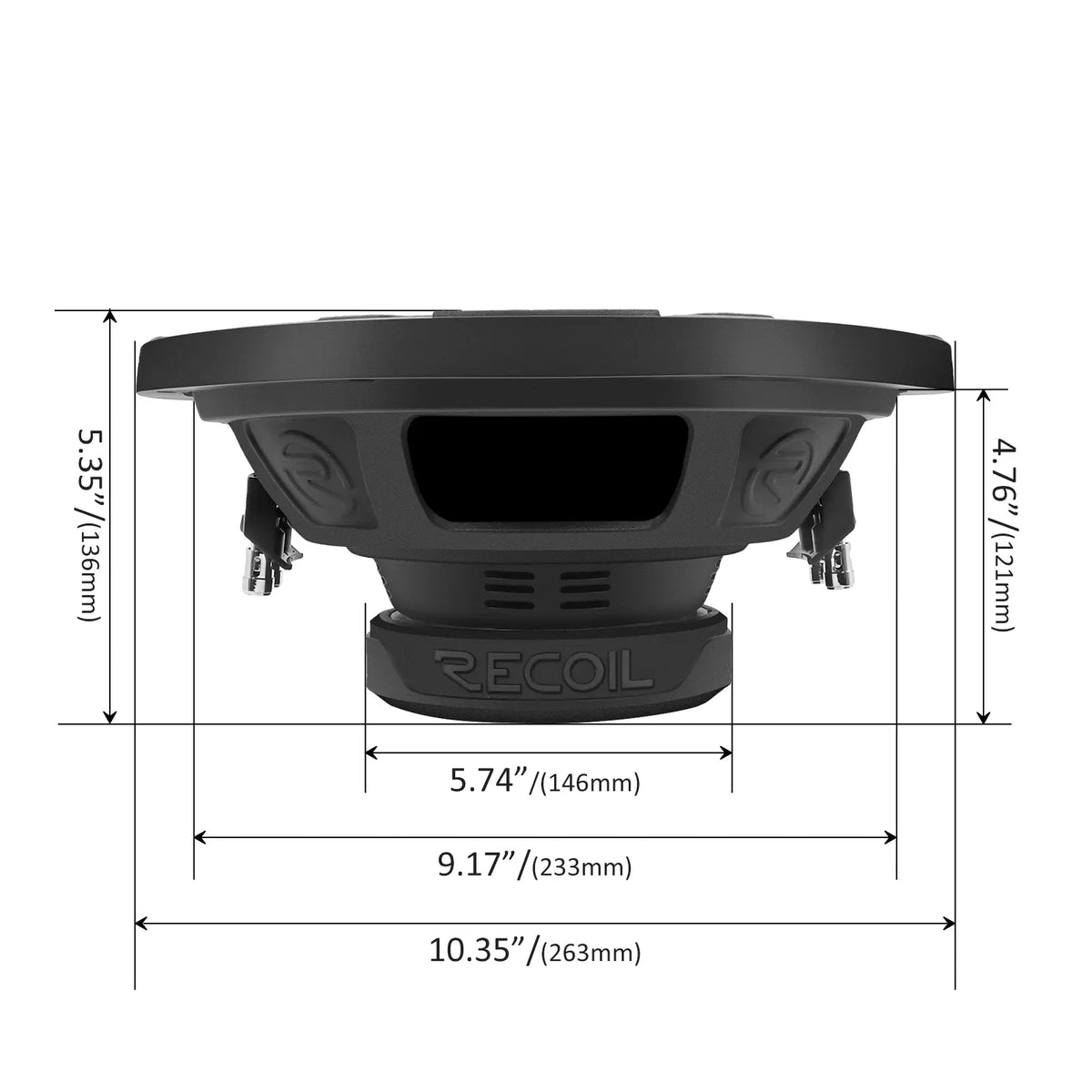 Recoil RW10D4 Echo series 10" Dual 4-ohm Subwoofer 500W