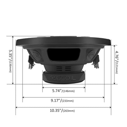 Recoil RW10D4 Echo series 10" Dual 4-ohm Subwoofer 500W