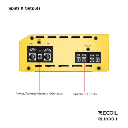 Recoil RL1000.1 L-3 Series Class-D Mono Amplifier 1000W