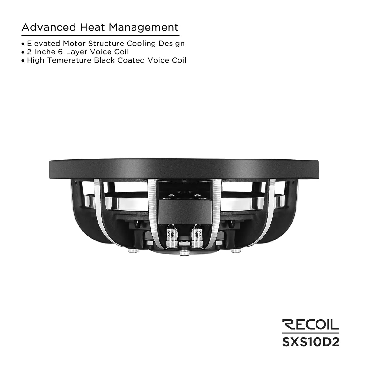 Recoil SXS10D2 Echo Max 10" Dual 2-Ohm Shallow Subwoofer