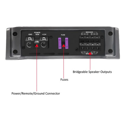 Recoil REA600.4 600 Watts Class A/B 4 Channel Amplifier