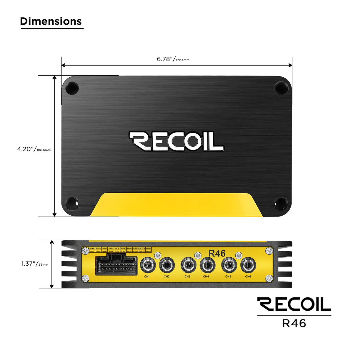 Recoil R46 4-Ch Inputs & 6-Ch Outputs DSP