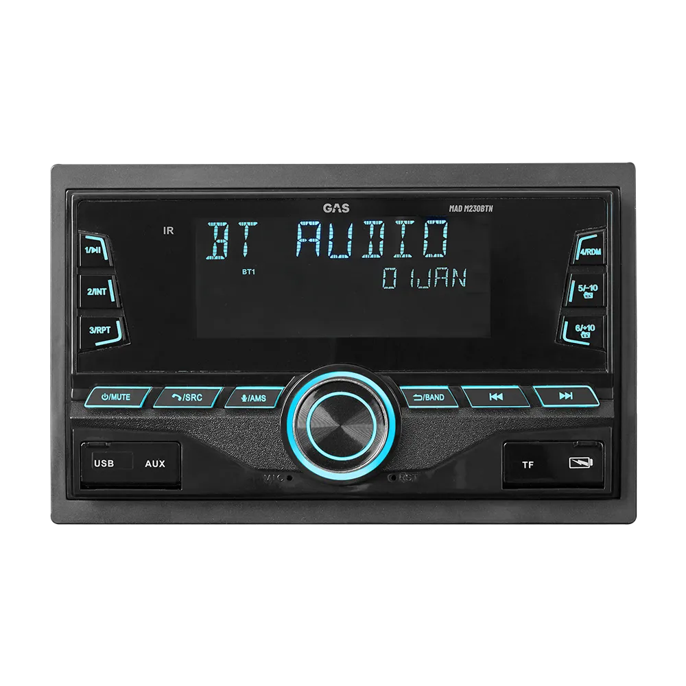 GAS MAD M230-BTN 2DIN Car Stereo Head Unit, BT, AUX, USB, FM, RDS, 14-band EQ