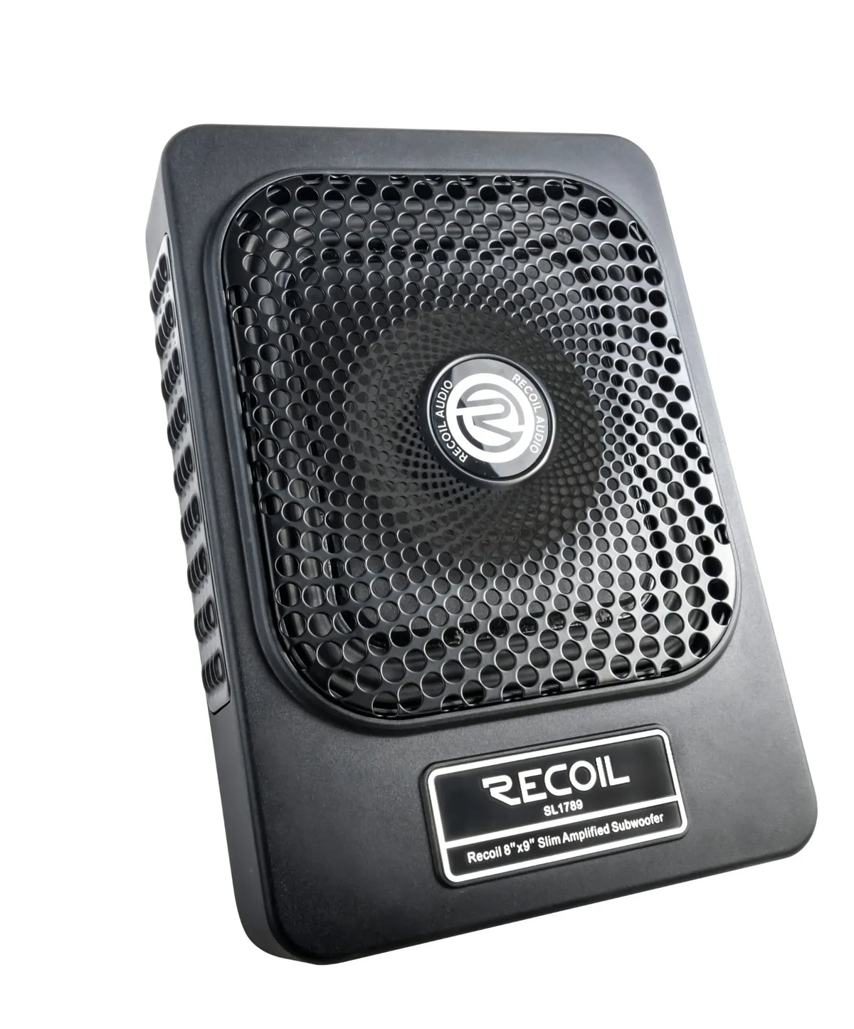 Recoil SL1789K 8” X 9” Compact Under-seat Active Subwoofer with Passive Radiator