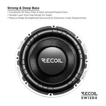 Recoil SW12D4 Echo Max 12" Dual 4-Ohm Subwoofer