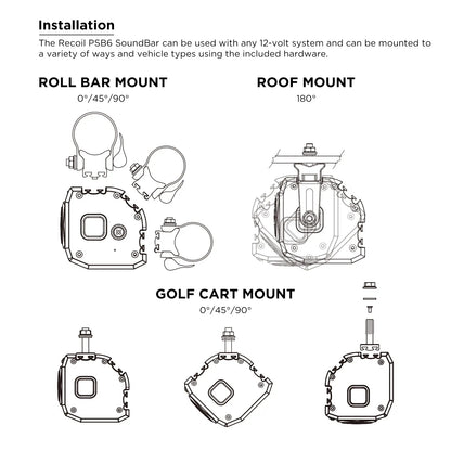 Recoil PSB6-AS Sound Bar & Subwoofer Audio Kit