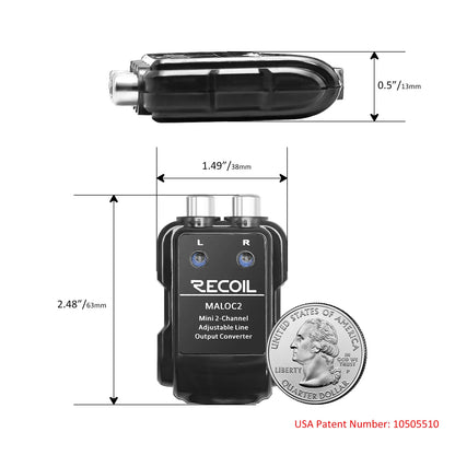 Recoil MALOC2 2-Channel Adjustable Micro Line Output Converter