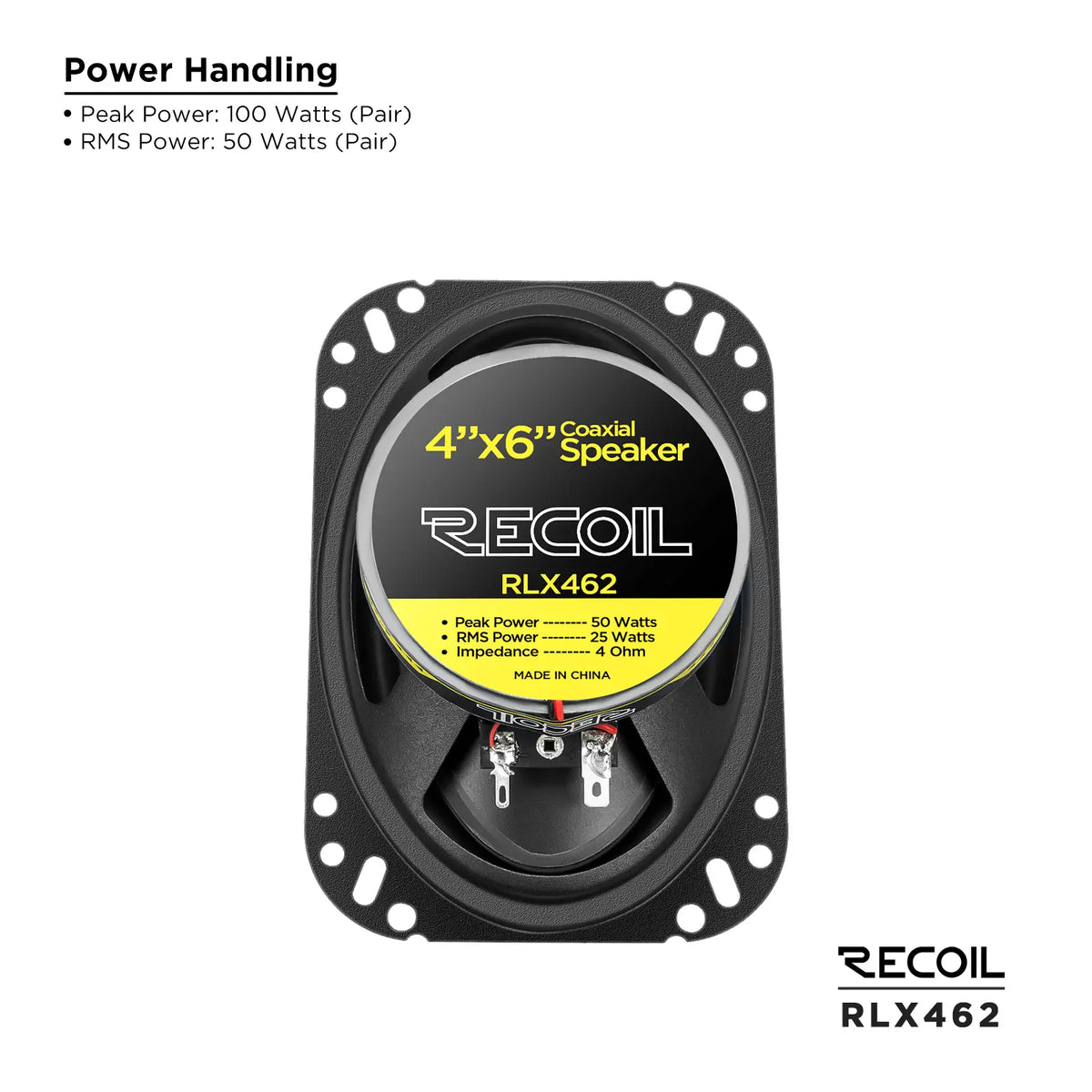 Recoil RLX462 Level-3 Series 2-Way 4X6" Coaxial Speaker
