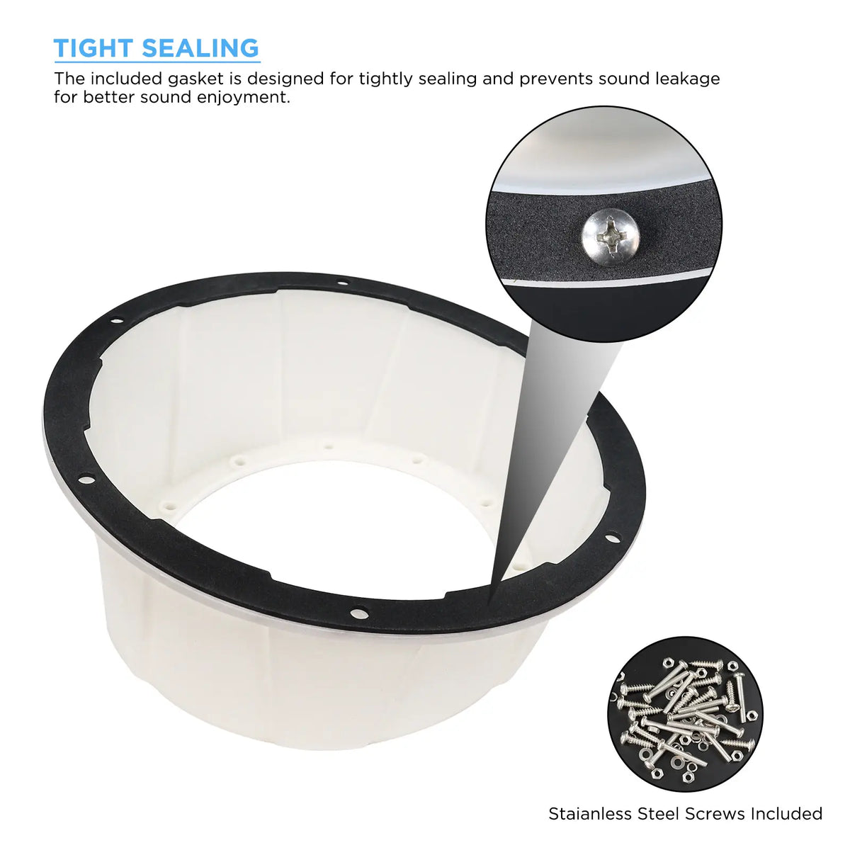 Recoil USP65-W SPEAKER PODS Fits 6.5” speakers - White (Pair)