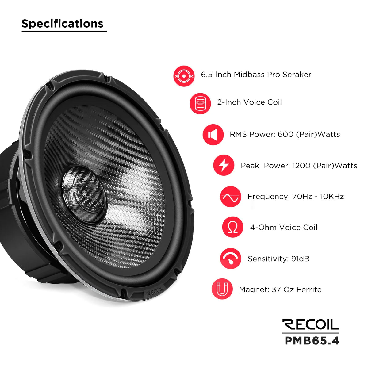 Recoil PMB65.4 Pro Midbass Speaker