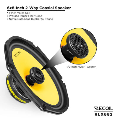 Recoil RLX682 Level-3 Series 2-Way 6X8" Coaxial Speaker