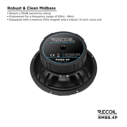 Recoil RMB8-4P Pro Midbass 8" Speaker