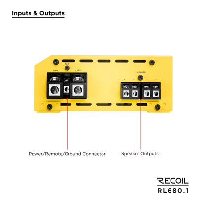 Recoil RL680.4 680 Watts Full Range Class-D 4 Channel Amplifier