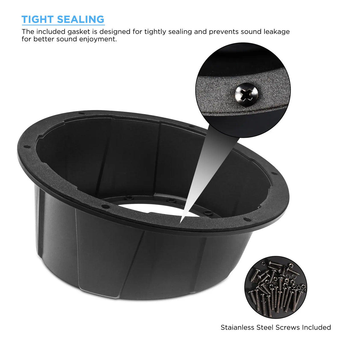 Recoil USP65-B SPEAKER PODS Fits 6.5” speakers - Black (Pair)