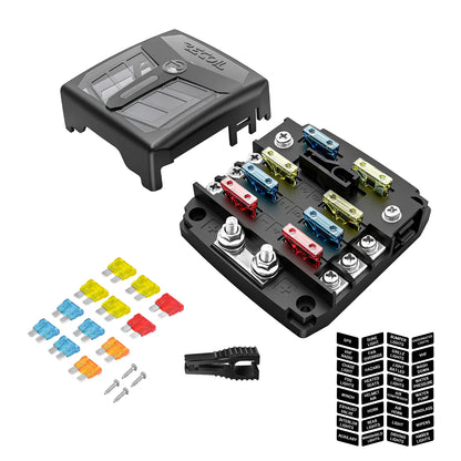 Recoil AF6 ATC/ATO FUSE BOCKS 6circuits Fuse block Works for ATC/ATO fuses