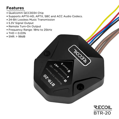 Recoil BTR-20 Waterproof Bluetooth Receiver