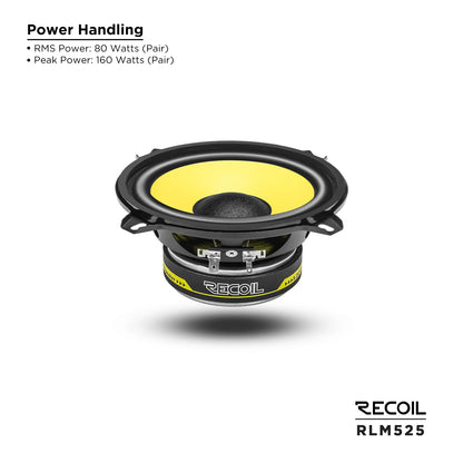 Recoil RLM525 Level-3 Series 5.25" Component Speaker