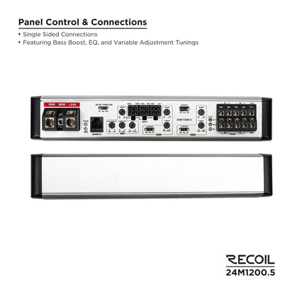 Recoil 24M1200.5 24V 1200 Watts Class-D 5 Channel Amplifier