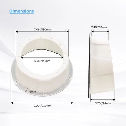 Recoil USP65-W SPEAKER PODS Fits 6.5” speakers - White (Pair)