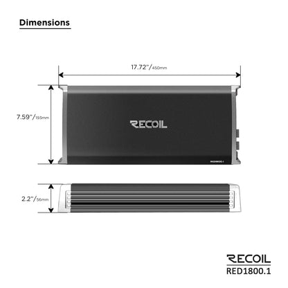 Recoil RED1800.1 1800 Watt Class-D Mono Amplifier