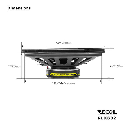 Recoil RLX682 Level-3 Series 2-Way 6X8" Coaxial Speaker