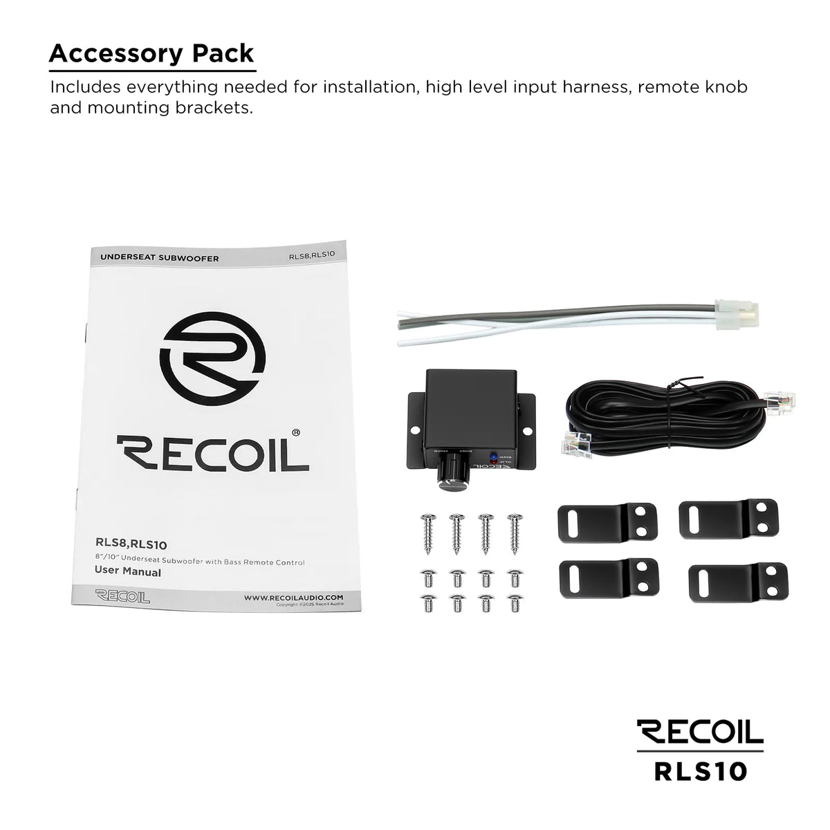 Recoil RLS10 10" Low Profile Amplified Subwoofer