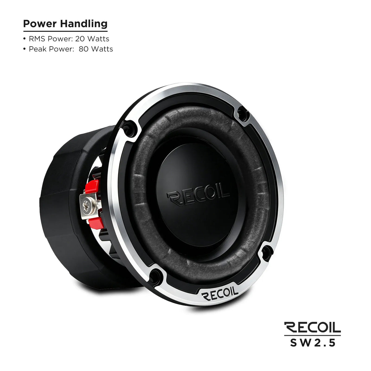 Recoil SW2.5 2.5-Inch Single 4-Ohm Mini Subwoofer