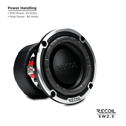 Recoil SW2.5 2.5-Inch Single 4-Ohm Mini Subwoofer