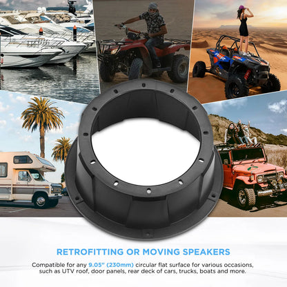 Recoil USP65-B SPEAKER PODS Fits 6.5” speakers - Black (Pair)